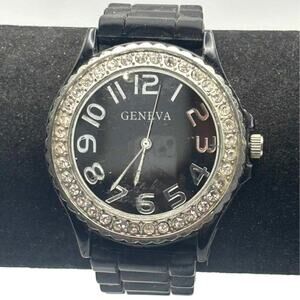 Black & Silver Geneva Men's Watch